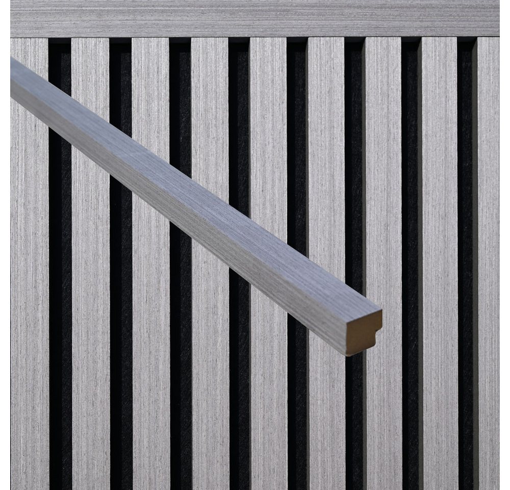 HOME DELUXE Abschlussleiste für Akustikpaneel ENDO Grey Oak - 80 cm - Menge: 5