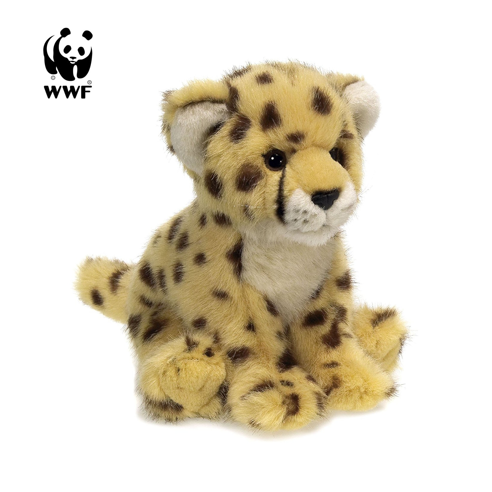 Plüschtier Gepard (sitzend, 19cm) lebensecht Kuscheltier Stofftier Raubkatze