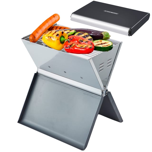 Steinborg SB-8160 Klappgrill Hitzebeständiger Rahmen Schwarz