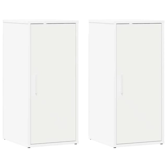 vidaXL Schuhschränke 2 Stk Weiß 32x35x70 cm Holzwerkstoff 808955