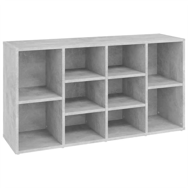 vidaXL Schuhbank Betongrau 103x30x55 cm Holzwerkstoff 803294
