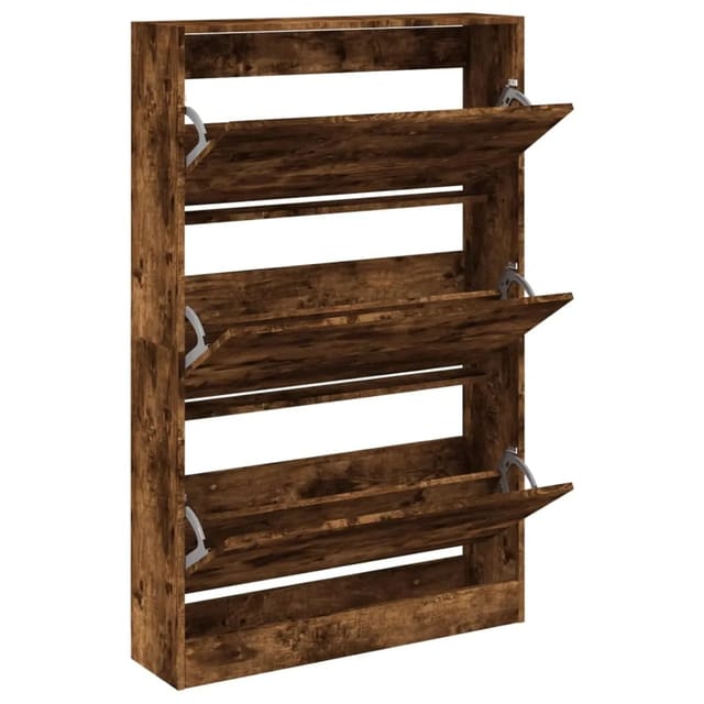 vidaXL Schuhschrank Räuchereiche 80x21x125,5 cm Holzwerkstoff 839928