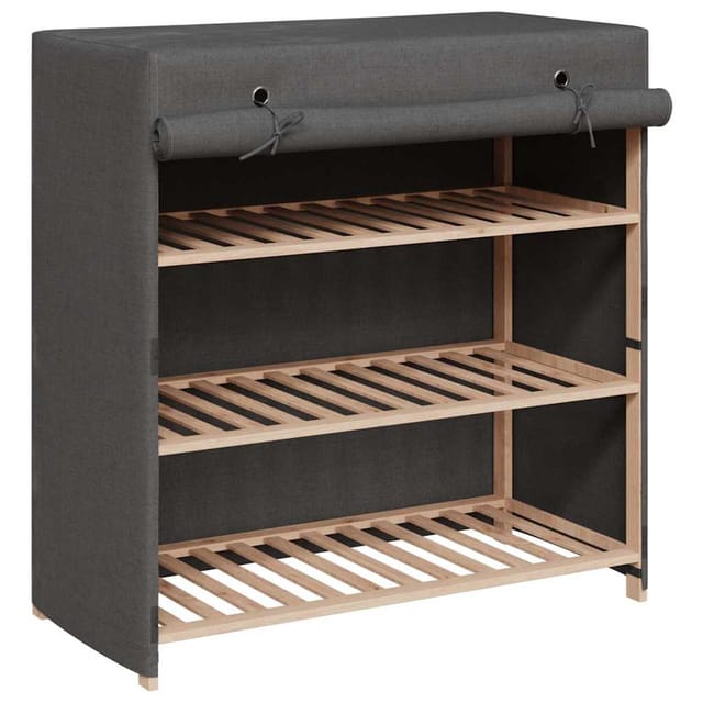vidaXL Schuhschrank mit Abdeckung Grau 79 x 40 x 80 cm Stoff 248195