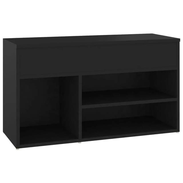vidaXL Schuhbank Schwarz 80x30x45 cm Holzwerkstoff 808748