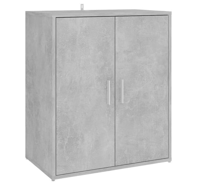 vidaXL Schuhschrank Betongrau 60x35x70 cm Holzwerkstoff 808922