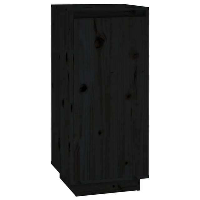 vidaXL Schuhschrank Schwarz 35x35x80 cm Massivholz Kiefer 813539