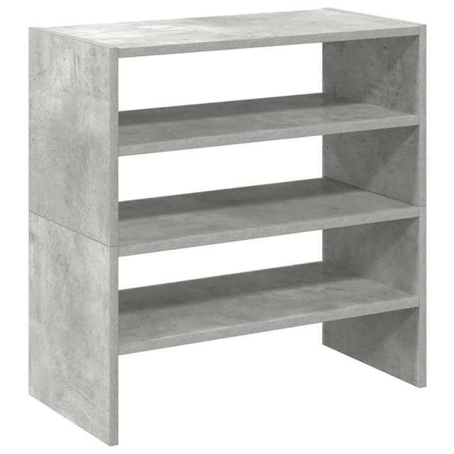 vidaXL Schuhregale 2 Stk Stapelbar Betongrau 60x30x30,5 cm 858864