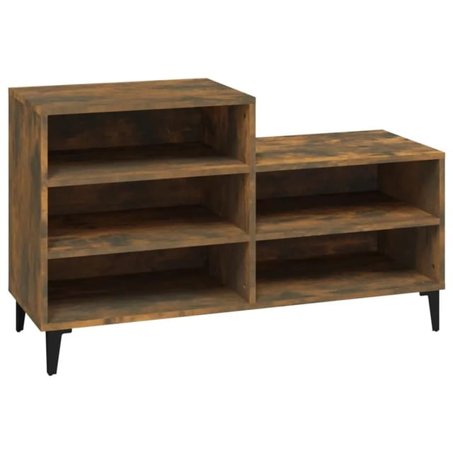 vidaXL Schuhregal Räuchereiche 102x36x60 cm Holzwerkstoff 819737