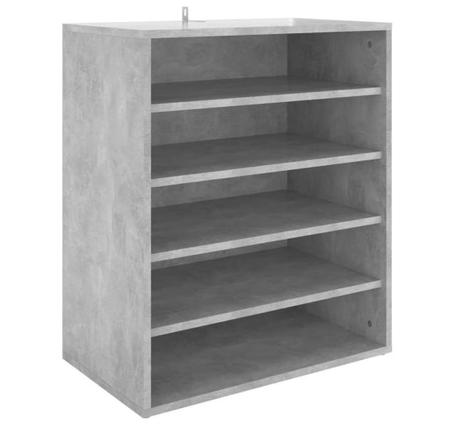 vidaXL Schuhschrank Betongrau 60x35x70 cm Holzwerkstoff 808940