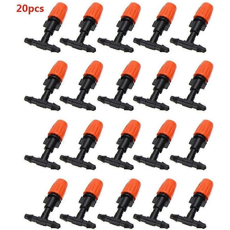 20-teiliges Mikrosprinkler-bewässerungsset, Verstellbarer Tropfer, Gartensprinklerkopf, Inklusive T-shirt