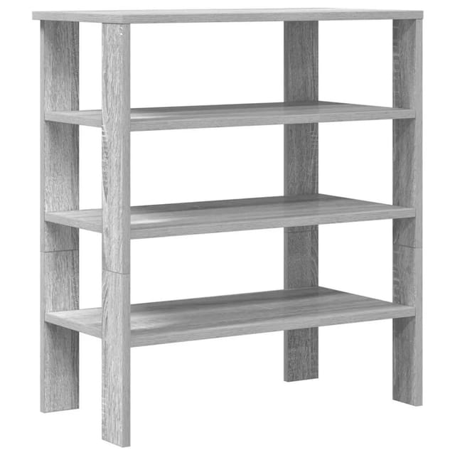 vidaXL Schuhregal Grau Sonoma 61x32x70 cm Holzwerkstoff 859847