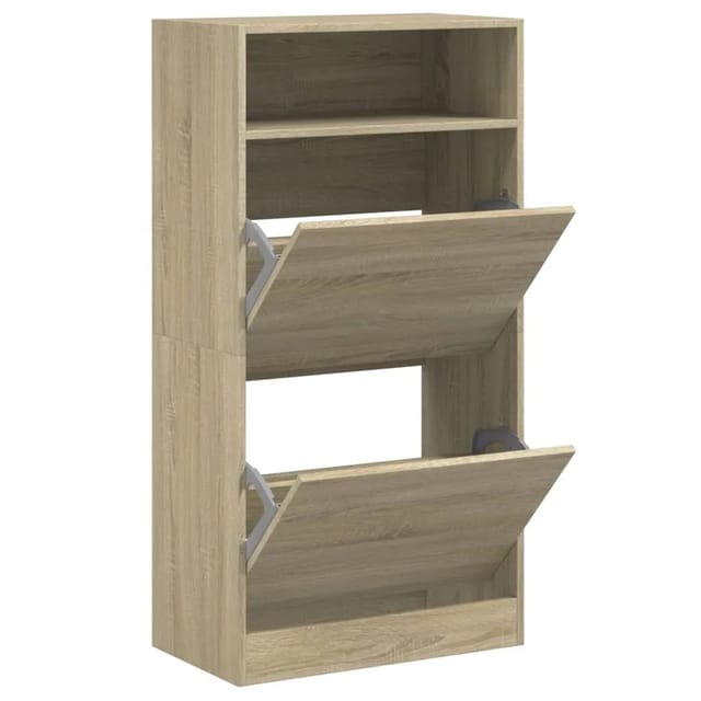 vidaXL Schuhschrank Sonoma-Eiche 60x34x116 cm Holzwerkstoff 840017