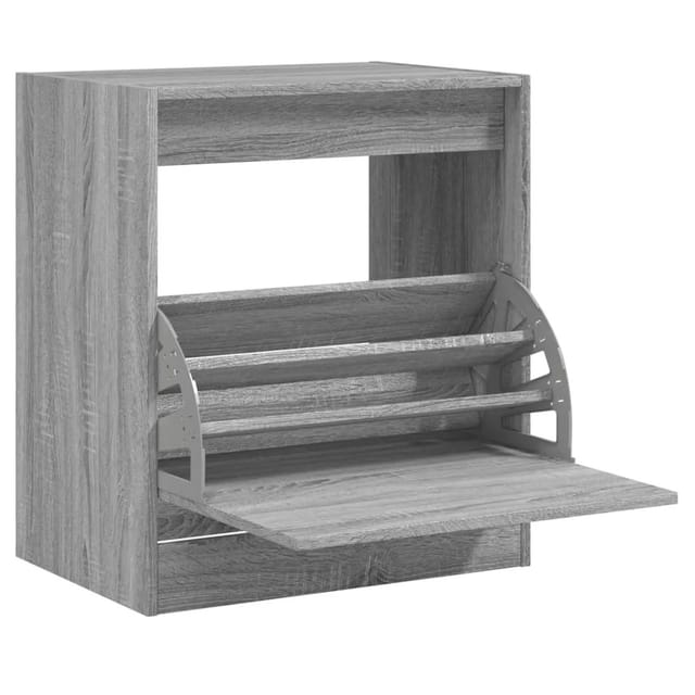 vidaXL Schuhschrank Grau Sonoma 60x42x69 cm Holzwerkstoff 839985