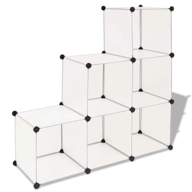 vidaXL Regalsystem Würfel-Regal mit 6 Fächern Weiß 244922