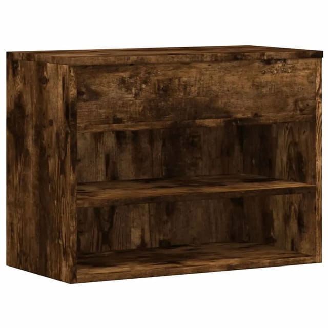 vidaXL Schuhbank Räuchereiche 60x30x45 cm Holzwerkstoff 816050