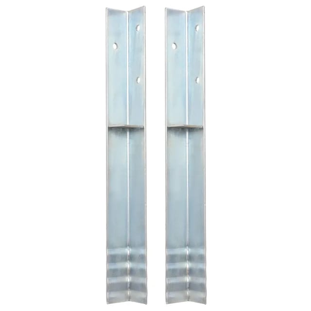 vidaXL Bodenanker L-Form für Spielturm 2 Stk Stahl 5 x 5 x 50 cm 142301