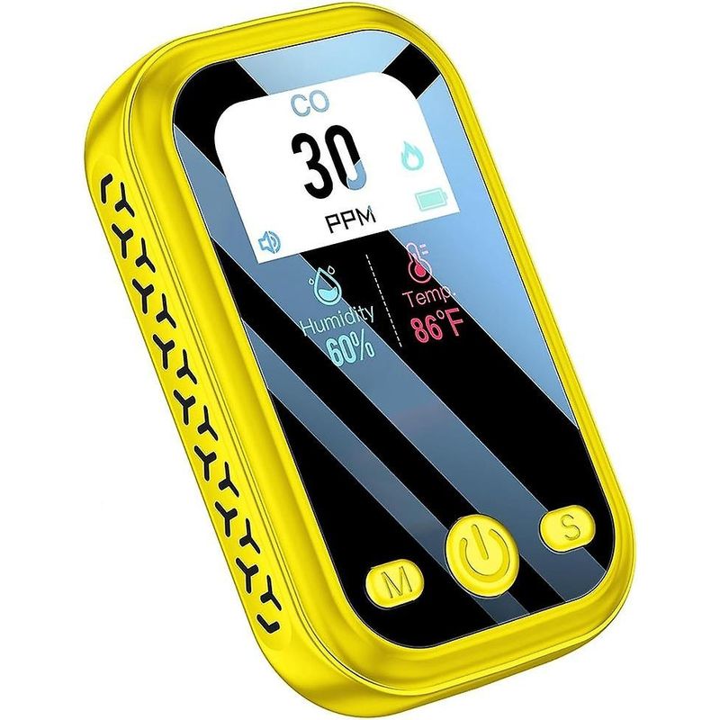 Tragbarer 3-in-1-kohlenmonoxidmelder: Mini-luftqualitätsmonitor, Rauchmelder, Co-messgerät, Temperatur- Und Feuchtigkeitssensor.