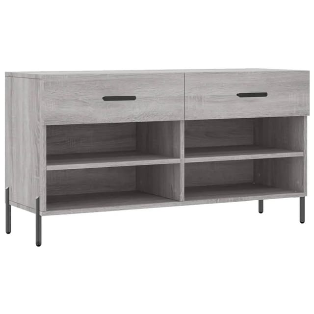 vidaXL Schuhbank Grau Sonoma 102x35x55 cm Holzwerkstoff 829754