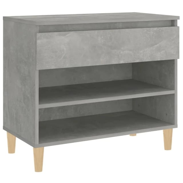 vidaXL Schuhregal Betongrau 70x36x60 cm Holzwerkstoff 819760