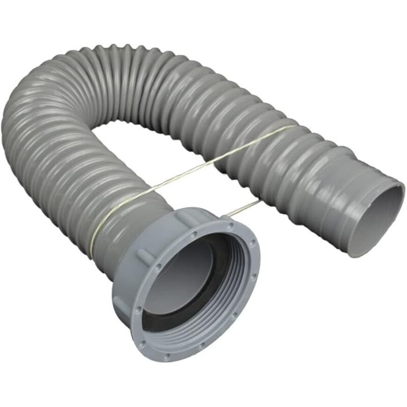 60 Cm Flexibler Spülbeckenablaufschlauch – 58 Mm Universalverschluss – Bruchsicher – Einfache, Werkzeuglose Montage