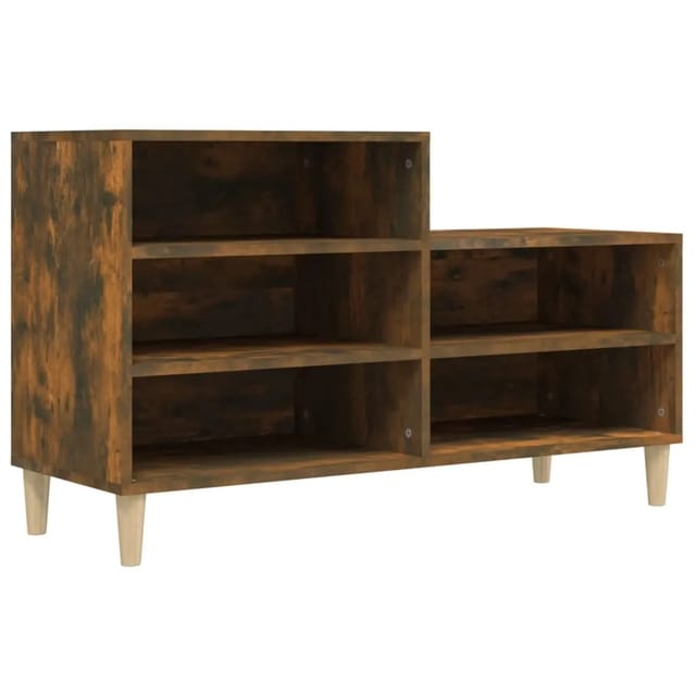 vidaXL Schuhregal Räuchereiche 102x36x60 cm Holzwerkstoff 819729
