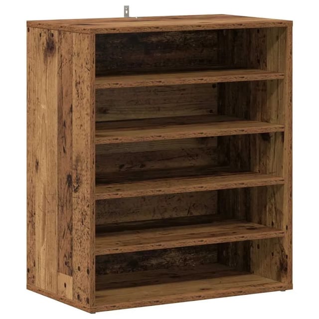 vidaXL Schuhregal Altholz-Optik 60x35x70 cm Holzwerkstoff 856700