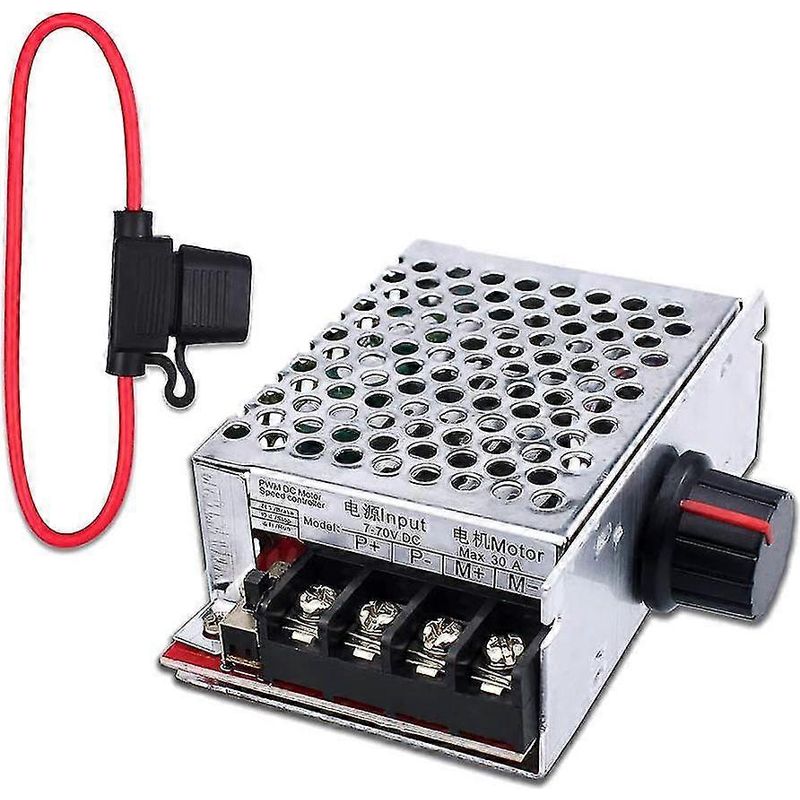 Drehzahlregler Für Gleichstrommotoren, Pwm 7–70 V, 30 A, Schaltergesteuert, 12 V, 24 V, 36 V, 48 V, Mit 30-a-sicherung