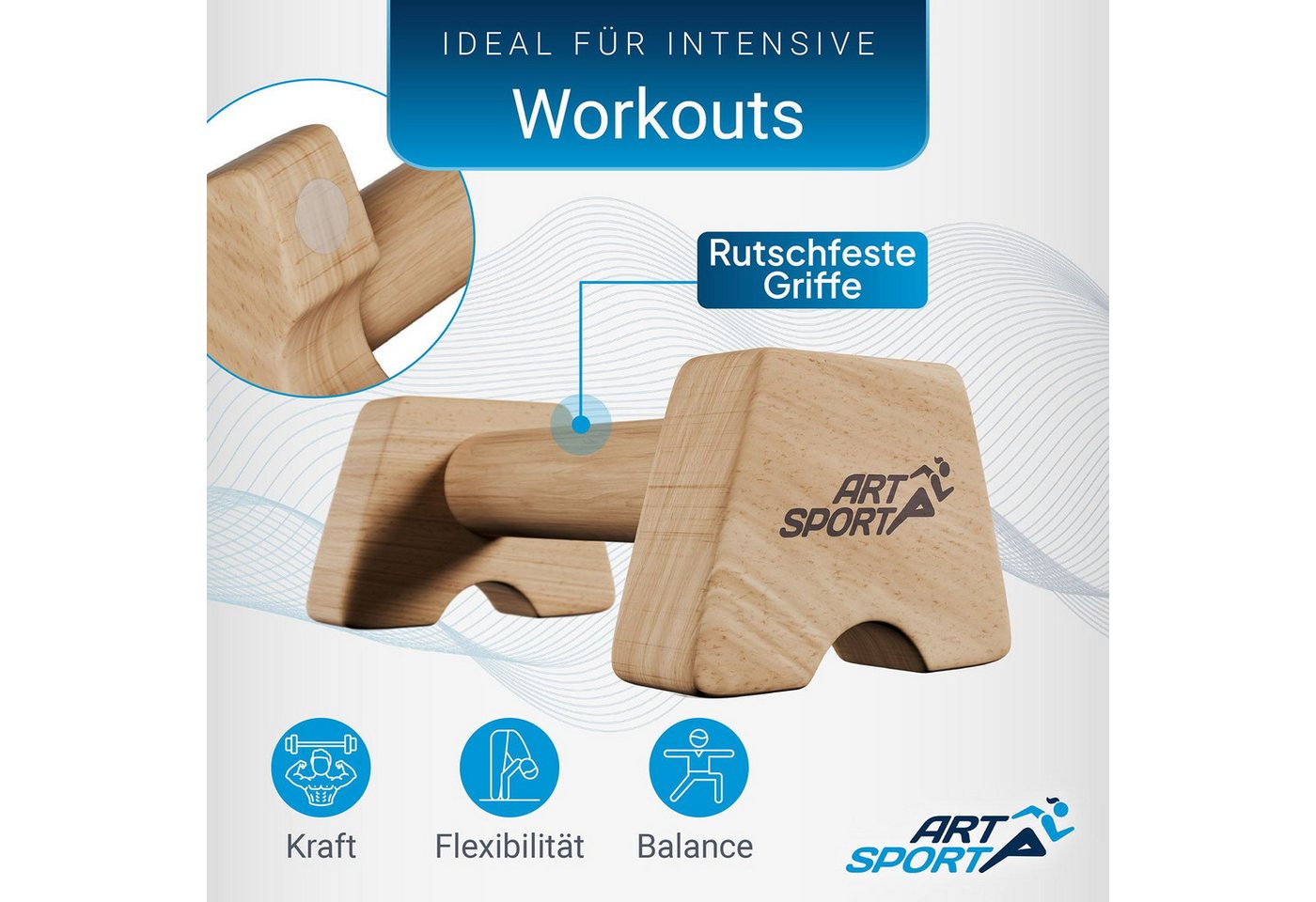 ArtSport Holz Liegestützgriffe M