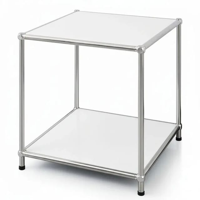 Floordirekt Metallregal Concept Epure MK-012 Beistelltisch 40 x 40 x 46 cm Weiß