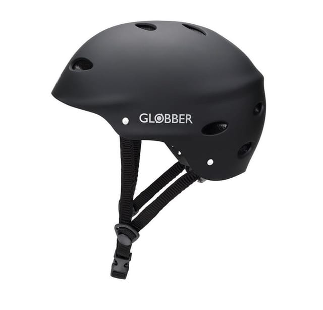 Globber Helm Adult Schutzhelm für Erwachsene Gr. L 59-61 Größenverstellbar Sicherheitsreflektoren Schwarz