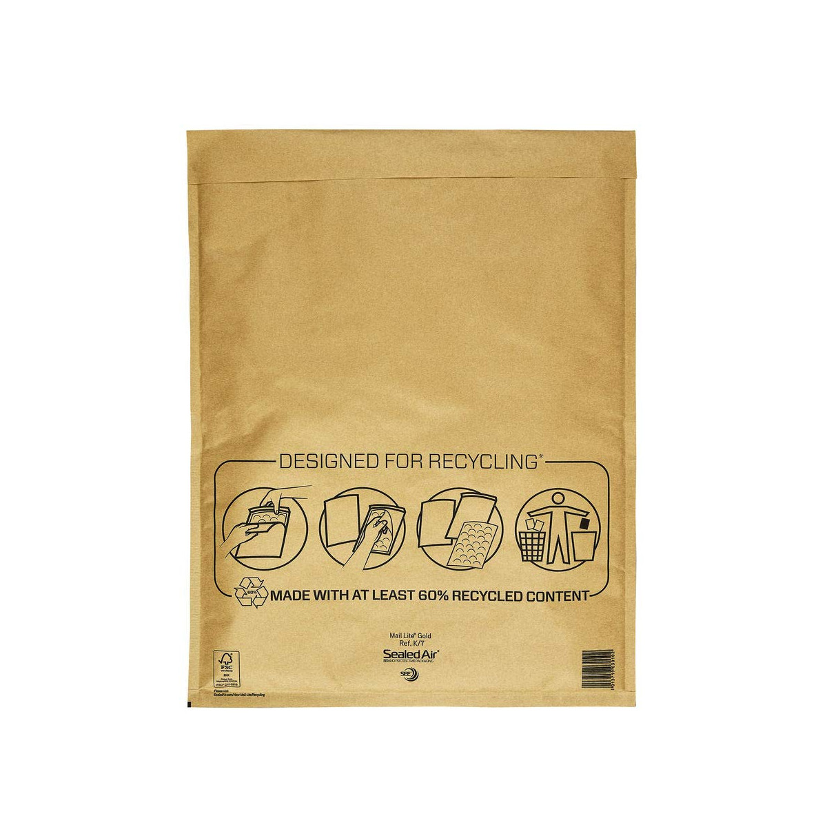 Sealed Air Mail Lite Gold Padded Envelopes K 35x47 Cm Beige - Pack Of 50