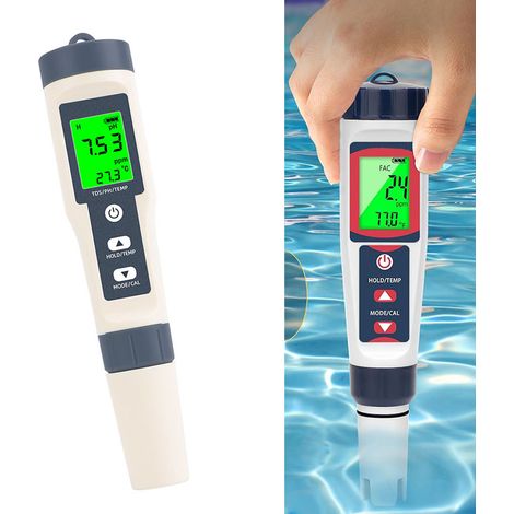Wasserqualitätsprüfstift, Pool-salzmessgerät, Freies Chlormessgerät, Digitaler Chlor-ph-messer, Pool-salzmessgerät