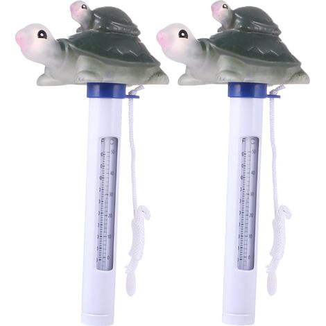 2-teiliges Schildkrötenthermometer, Poolthermometer, Schwimmthermometer, Babybadethermometer, Temperaturmessgerät Mit Cartoon-tiermotiv