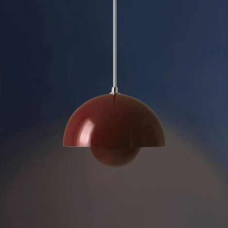 Pilzförmiger Led-kronleuchter, Modernes E27-leuchtmittel, Höhenverstellbar, Inklusive Leuchtmittel, Für Schlafzimmer, Wohnzimmer, Esszimmer, 6500 K Weißes Licht, Rot