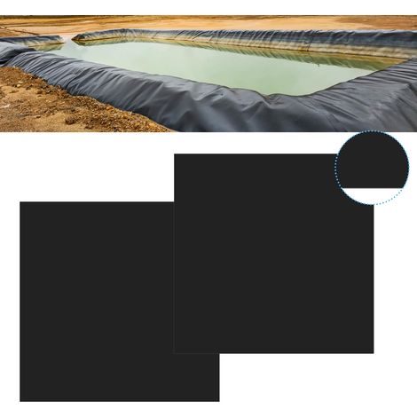 Teichfolien-reparaturset (2-teilig), 25 X 25 Cm Schwarze Flicken, Selbstklebendes Reparaturset Für Epdm-folien, Geeignet Für Teiche