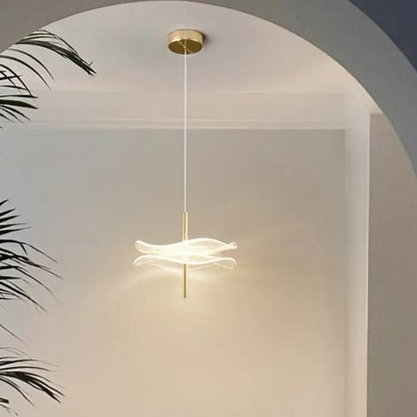Kronleuchter Im Skandinavischen Stil, Kronleuchter In Form Eines Seerosenblatts, Dekorative Leuchte Für Das Wohnzimmer (drei Farben)