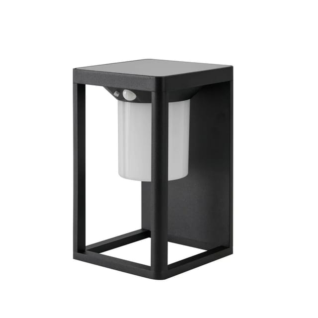 Lucande LED Solarleuchte Außen Tilena 10020302 mit Bewegungsmelder Spritzwassergeschützt Modern in Schwarz aus Aluminium
