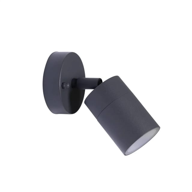 PRIOS Wandleuchte Außen Tulimar 5044003 Spritzwassergeschützt Modern in Schwarz aus Aluminium 1-flammig GU10