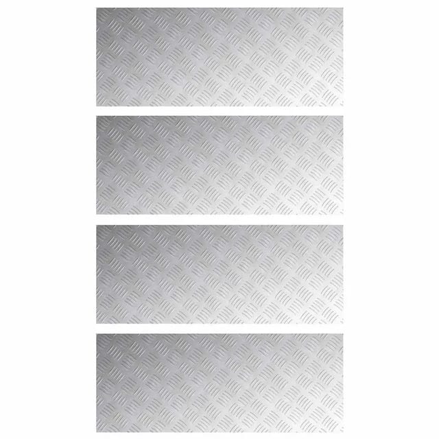 vidaXL Rautenscheiben 4 Stk Silber 100 x 40 cm Aluminium 4104340