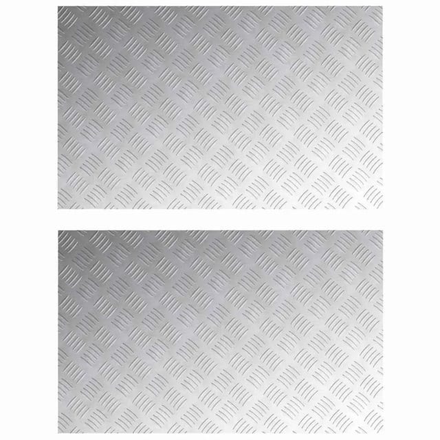 vidaXL Rautenscheiben 2 Stk Silber 80 x 50 cm Aluminium 4104355