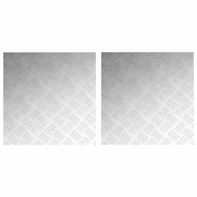 vidaXL Rautenscheiben 2 Stk Silber 50 x 50 cm Aluminium 4104345