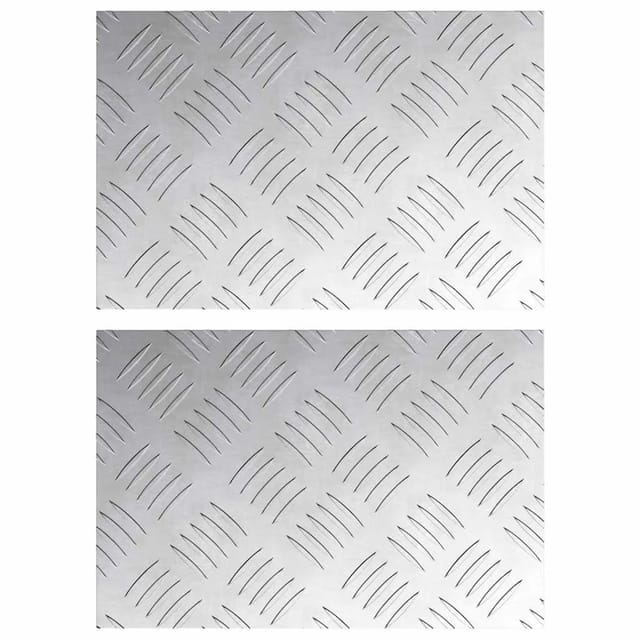 vidaXL Rautenscheiben 2 Stk Silber 30 x 20 cm Aluminium 4104239