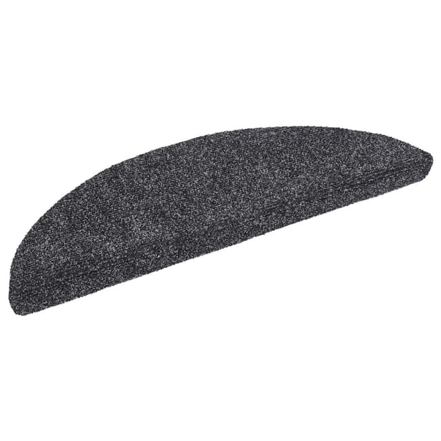 vidaXL Stufenmatten Selbstklebend 5 Stk 56x17x3 cm Dunkelgrau Halbrund 149676