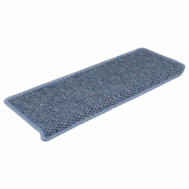 vidaXL Treppenmatten Selbstklebend Sisal-Optik 15 Stk 65x21x4 cm Blau 326886