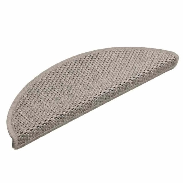 vidaXL Treppenmatten Selbstklebend Sisal-Look 15 Stk 56x17x3 Silbern 326859