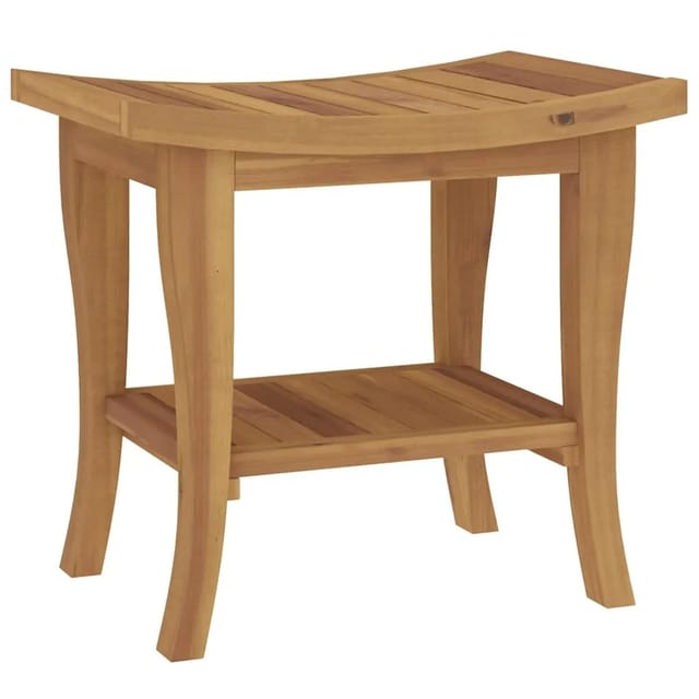 vidaXL Badezimmer-Beistelltisch 50x35x45 cm Massivholz Teak 340748