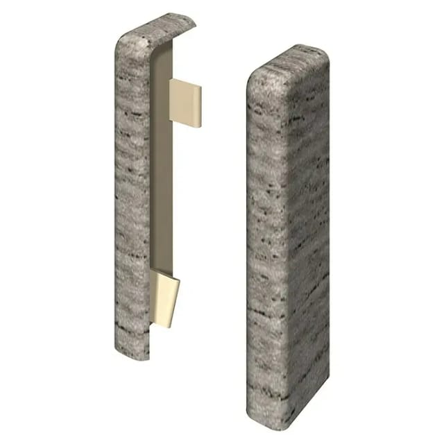 Egger Endstück 6 cm Eiche Silber 2 Stück