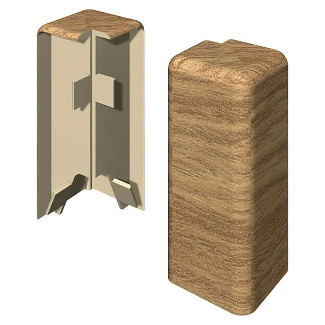 Egger Außenecke Kubisch 6 cm Eiche Rotbraun 2 Stück