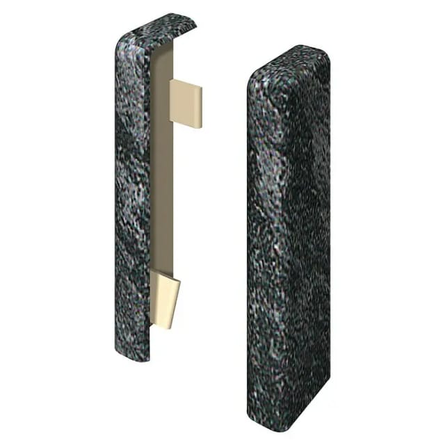 Egger Endstück 6 cm Stein Schwarz 2 Stück