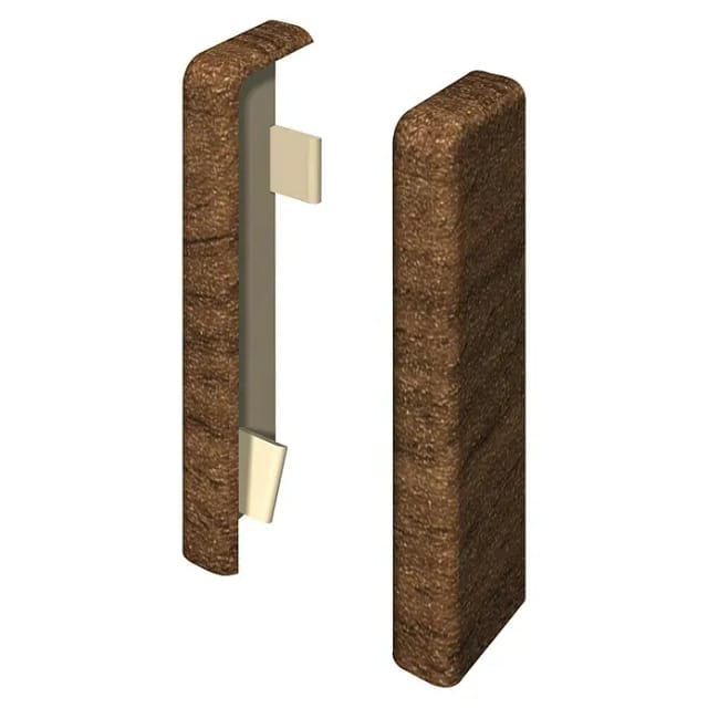 Egger Endstück 6 cm Nußbaum Braun 2 Stück